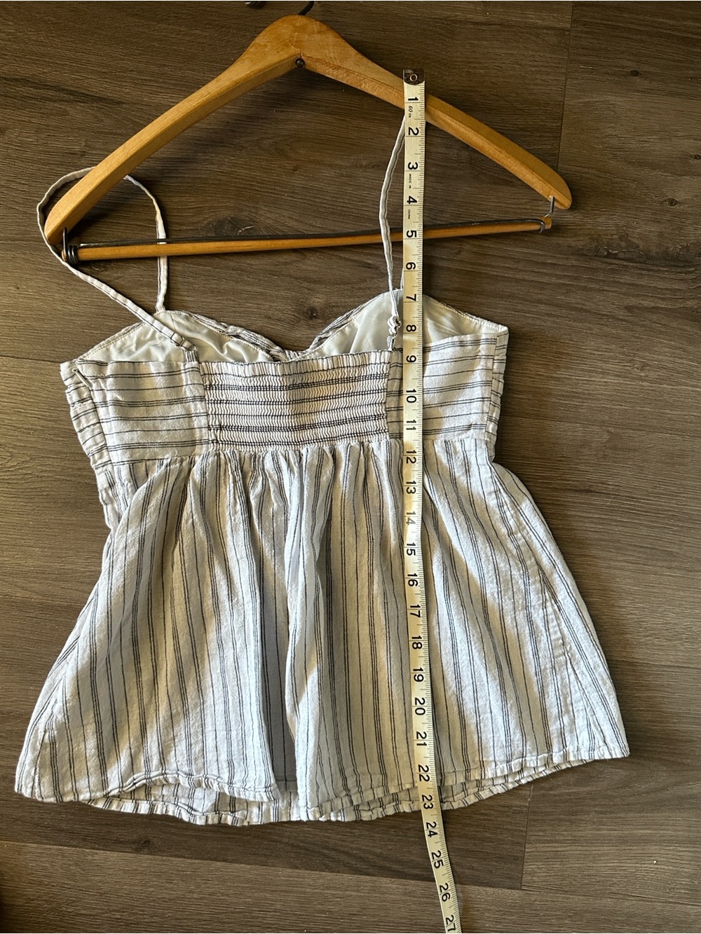Banana Republic Ivory and Black Striped Camisole Cotton Blend - Picture 6 of 7
